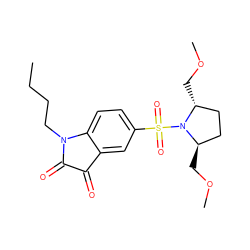 CCCCN1C(=O)C(=O)c2cc(S(=O)(=O)N3[C@H](COC)CC[C@H]3COC)ccc21 ZINC000096271846