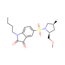 CCCCN1C(=O)C(=O)c2cc(S(=O)(=O)N3C[C@@H](F)C[C@H]3COC)ccc21 ZINC000096271853