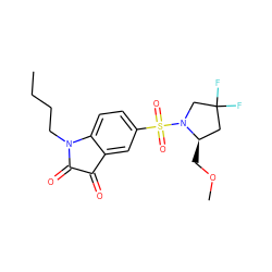 CCCCN1C(=O)C(=O)c2cc(S(=O)(=O)N3CC(F)(F)C[C@H]3COC)ccc21 ZINC000096271851