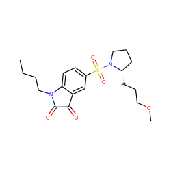 CCCCN1C(=O)C(=O)c2cc(S(=O)(=O)N3CCC[C@@H]3CCCOC)ccc21 ZINC000095604706