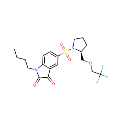 CCCCN1C(=O)C(=O)c2cc(S(=O)(=O)N3CCC[C@H]3COCC(F)(F)F)ccc21 ZINC000095601932