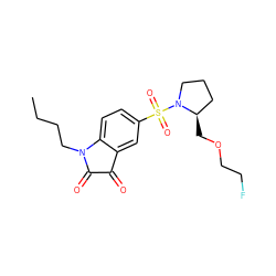 CCCCN1C(=O)C(=O)c2cc(S(=O)(=O)N3CCC[C@H]3COCCF)ccc21 ZINC000095605226