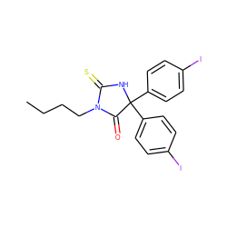 CCCCN1C(=O)C(c2ccc(I)cc2)(c2ccc(I)cc2)NC1=S ZINC000028521166