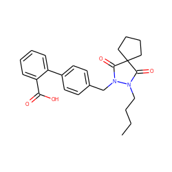 CCCCN1C(=O)C2(CCCC2)C(=O)N1Cc1ccc(-c2ccccc2C(=O)O)cc1 ZINC000013809130