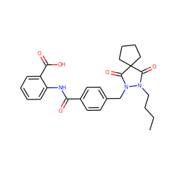 CCCCN1C(=O)C2(CCCC2)C(=O)N1Cc1ccc(C(=O)Nc2ccccc2C(=O)O)cc1 ZINC000013809137