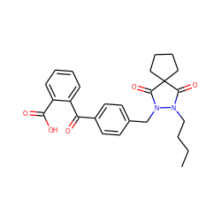 CCCCN1C(=O)C2(CCCC2)C(=O)N1Cc1ccc(C(=O)c2ccccc2C(=O)O)cc1 ZINC000013809135