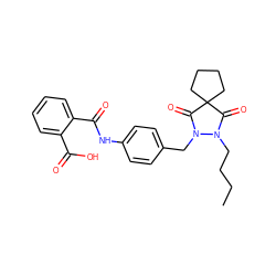 CCCCN1C(=O)C2(CCCC2)C(=O)N1Cc1ccc(NC(=O)c2ccccc2C(=O)O)cc1 ZINC000013809141