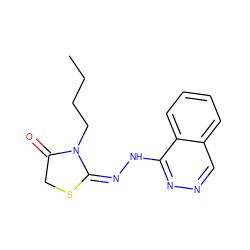 CCCCN1C(=O)CS/C1=N/Nc1nncc2ccccc12 ZINC001772585428