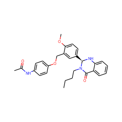 CCCCN1C(=O)c2ccccc2N[C@@H]1c1ccc(OC)c(COc2ccc(NC(C)=O)cc2)c1 ZINC000013828649