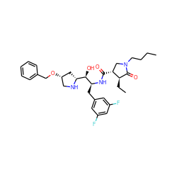 CCCCN1C[C@@H](C(=O)N[C@@H](Cc2cc(F)cc(F)c2)[C@H](O)[C@H]2C[C@@H](OCc3ccccc3)CN2)[C@H](CC)C1=O ZINC000029129268