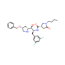 CCCCN1C[C@@H](C(=O)N[C@@H](Cc2cc(F)cc(F)c2)[C@H](O)[C@H]2C[C@@H](OCc3ccccc3)CN2)CC1=O ZINC000029129950