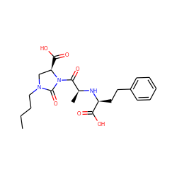 CCCCN1C[C@@H](C(=O)O)N(C(=O)[C@H](C)N[C@@H](CCc2ccccc2)C(=O)O)C1=O ZINC000026751330