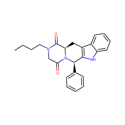 CCCCN1CC(=O)N2[C@H](Cc3c([nH]c4ccccc34)[C@H]2c2ccccc2)C1=O ZINC000013527994