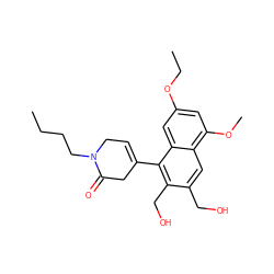 CCCCN1CC=C(c2c(CO)c(CO)cc3c(OC)cc(OCC)cc23)CC1=O ZINC000026641774