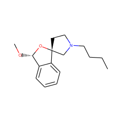 CCCCN1CC[C@]2(C1)O[C@@H](OC)c1ccccc12 ZINC000084710318