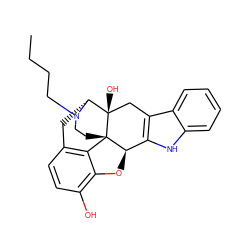 CCCCN1CC[C@]23c4c5ccc(O)c4O[C@@H]2c2[nH]c4ccccc4c2C[C@@]3(O)[C@H]1C5 ZINC000028522673