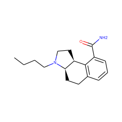 CCCCN1CC[C@H]2c3c(cccc3C(N)=O)CC[C@H]21 ZINC000013740516