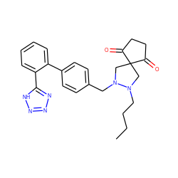 CCCCN1CC2(CN1Cc1ccc(-c3ccccc3-c3nnn[nH]3)cc1)C(=O)CCC2=O ZINC000066101392