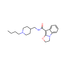 CCCCN1CCC(CNC(=O)c2c3n(c4ccccc24)CCO3)CC1 ZINC000013744383