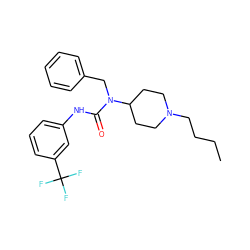 CCCCN1CCC(N(Cc2ccccc2)C(=O)Nc2cccc(C(F)(F)F)c2)CC1 ZINC001772584702