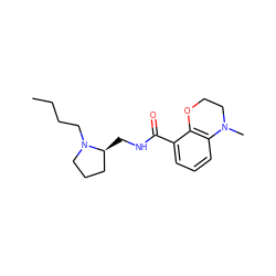 CCCCN1CCC[C@@H]1CNC(=O)c1cccc2c1OCCN2C ZINC000028247797