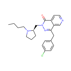 CCCCN1CCC[C@@H]1Cn1nc(Cc2ccc(Cl)cc2)c2cnccc2c1=O ZINC000095560833