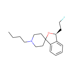 CCCCN1CCC2(CC1)O[C@@H](CCF)c1ccccc12 ZINC000066258317