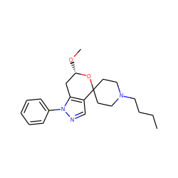 CCCCN1CCC2(CC1)O[C@@H](OC)Cc1c2cnn1-c1ccccc1 ZINC000072116168