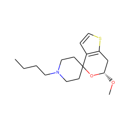 CCCCN1CCC2(CC1)O[C@@H](OC)Cc1sccc12 ZINC000040956144