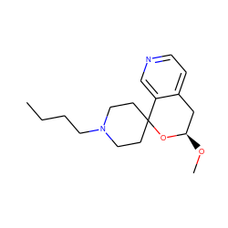 CCCCN1CCC2(CC1)O[C@H](OC)Cc1ccncc12 ZINC000299838188