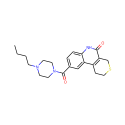 CCCCN1CCN(C(=O)c2ccc3[nH]c(=O)c4c(c3c2)CCSC4)CC1 ZINC000103173651