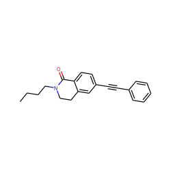 CCCCN1CCc2cc(C#Cc3ccccc3)ccc2C1=O ZINC000066104385