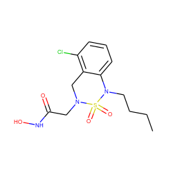 CCCCN1c2cccc(Cl)c2CN(CC(=O)NO)S1(=O)=O ZINC000013530618