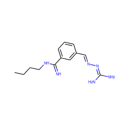 CCCCNC(=N)c1cccc(/C=N/N=C(N)N)c1 ZINC000013861131