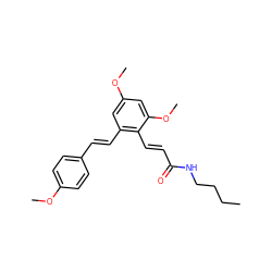 CCCCNC(=O)/C=C/c1c(/C=C/c2ccc(OC)cc2)cc(OC)cc1OC ZINC000095588952