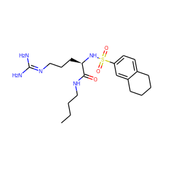 CCCCNC(=O)[C@@H](CCCN=C(N)N)NS(=O)(=O)c1ccc2c(c1)CCCC2 ZINC000027985144