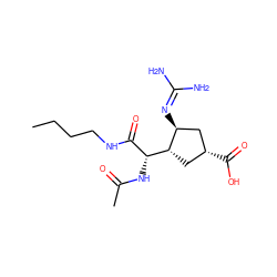 CCCCNC(=O)[C@@H](NC(C)=O)[C@H]1C[C@@H](C(=O)O)C[C@@H]1N=C(N)N ZINC000013560192