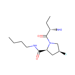 CCCCNC(=O)[C@@H]1C[C@H](F)CN1C(=O)[C@@H](N)CC ZINC000013675982