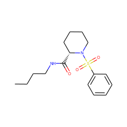CCCCNC(=O)[C@@H]1CCCCN1S(=O)(=O)c1ccccc1 ZINC000013441889