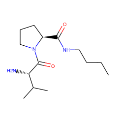 CCCCNC(=O)[C@@H]1CCCN1C(=O)[C@@H](N)C(C)C ZINC000013675931