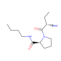 CCCCNC(=O)[C@@H]1CCCN1C(=O)[C@@H](N)CC ZINC000013675957