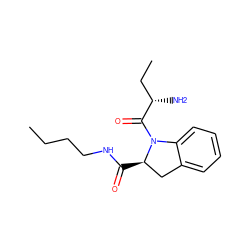 CCCCNC(=O)[C@@H]1Cc2ccccc2N1C(=O)[C@@H](N)CC ZINC000003928377