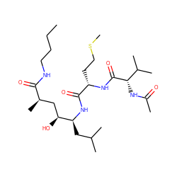 CCCCNC(=O)[C@H](C)C[C@H](O)[C@H](CC(C)C)NC(=O)[C@H](CCSC)NC(=O)[C@@H](NC(C)=O)C(C)C ZINC000049783964