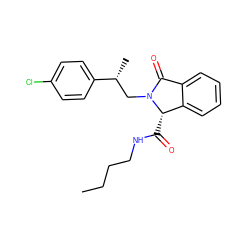 CCCCNC(=O)[C@H]1c2ccccc2C(=O)N1C[C@@H](C)c1ccc(Cl)cc1 ZINC000142353915