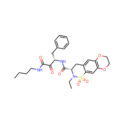 CCCCNC(=O)C(=O)[C@H](Cc1ccccc1)NC(=O)[C@@H]1Cc2cc3c(cc2S(=O)(=O)N1CC)OCCO3 ZINC000025985725