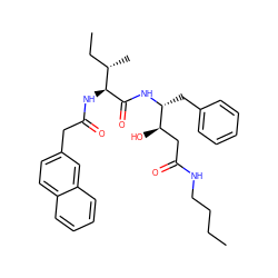 CCCCNC(=O)C[C@@H](O)[C@@H](Cc1ccccc1)NC(=O)[C@@H](NC(=O)Cc1ccc2ccccc2c1)[C@@H](C)CC ZINC000026395893