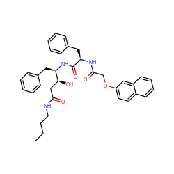CCCCNC(=O)C[C@H](O)[C@@H](Cc1ccccc1)NC(=O)[C@@H](Cc1ccccc1)NC(=O)COc1ccc2ccccc2c1 ZINC000026720619