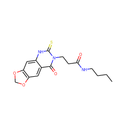 CCCCNC(=O)CCn1c(=S)[nH]c2cc3c(cc2c1=O)OCO3 ZINC000002975288