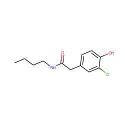 CCCCNC(=O)Cc1ccc(O)c(Cl)c1 ZINC000045387077