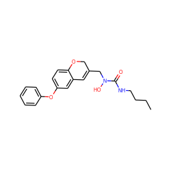 CCCCNC(=O)N(O)CC1=Cc2cc(Oc3ccccc3)ccc2OC1 ZINC000013833874